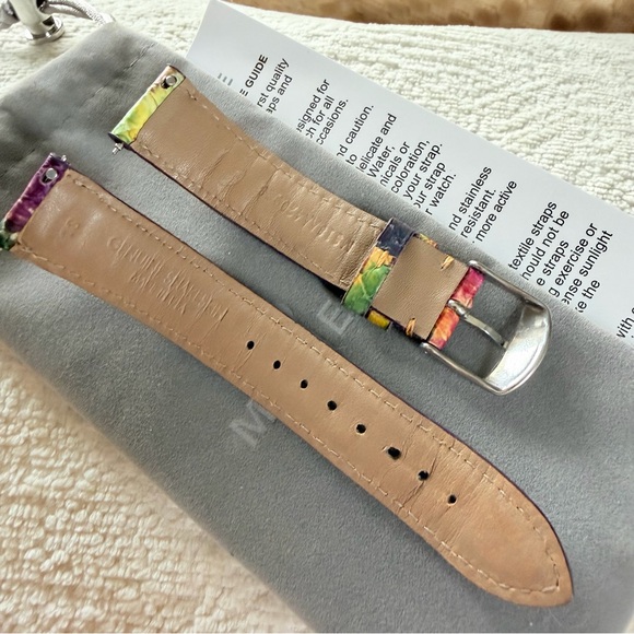 Michele Multi Rainbow Color Snakeskin Watch Strap - 18mm - Picture 11 of 15